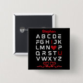 Alphabet Chart I I Liebe Button (Vorne & Hinten)