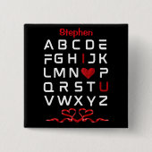 Alphabet Chart I I Liebe Button (Vorderseite)