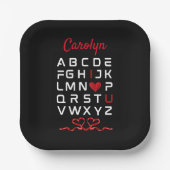 Alphabet Chart I I Liebe Pappteller (Vorderseite)