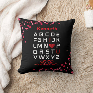 Alphabet Chart I Liebe Sie Valentinstag Geschenk Kissen