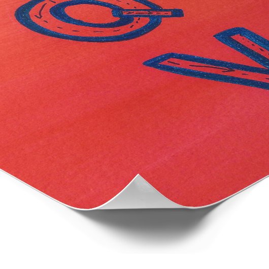 Alphabet Chart Upper Case Letters Sunset Ombre Poster (Ecke)