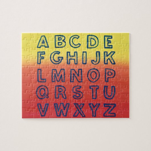 Alphabet Chart Upper Case Letters Sunset Puzzles (Horizontal)