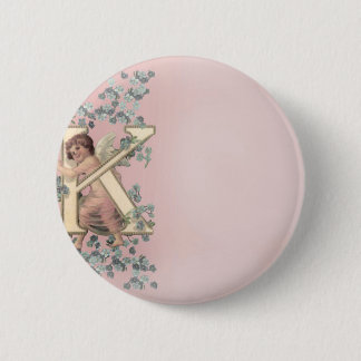 Alphabet Cherub Button