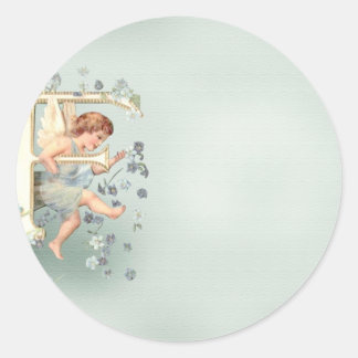 Alphabet Cherub Runder Aufkleber