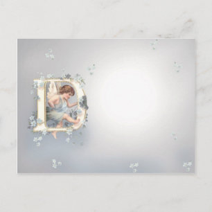 Alphabet Cherub wird zu Postkarte