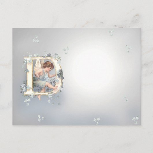 Alphabet Cherub wird zu Postkarte (Vorderseite)