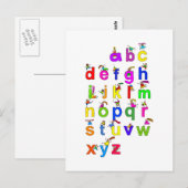 Alphabet Children Postkarte (Vorne/Hinten)