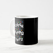 Alphabet Christmas Lights T Shirt Stranger Tee Gif Kaffeetasse (Vorderseite Links)