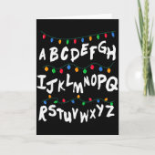 Alphabet Christmas Lights T Shirt Stranger Tee Gif Karte (Vorderseite)