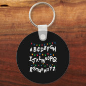 Alphabet Christmas Lights T Shirt Stranger Tee Gif Schlüsselanhänger (Vorderseite)