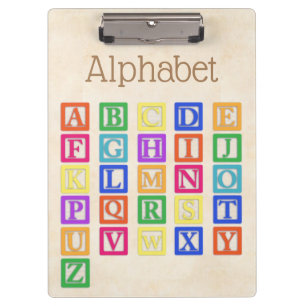 Alphabet Clipboard Klemmbrett