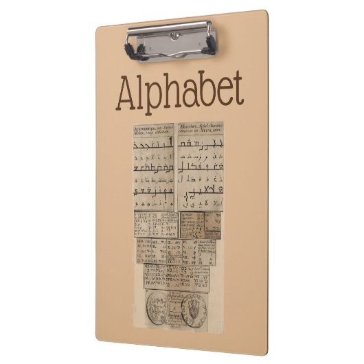 Alphabet Clipboard Klemmbrett (Links)