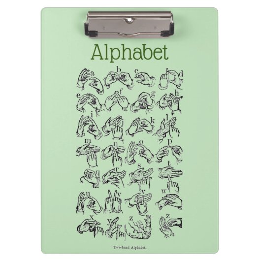 Alphabet Clipboard Klemmbrett (Vorderseite)