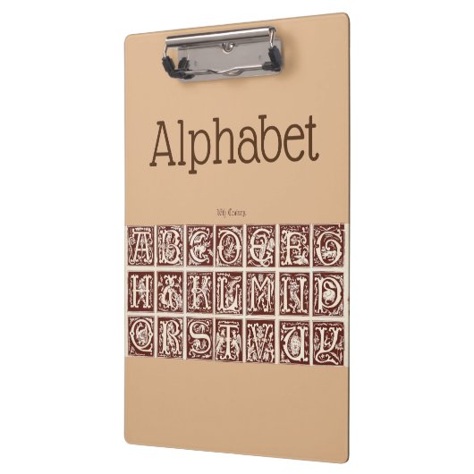 Alphabet Clipboard Klemmbrett (Links)