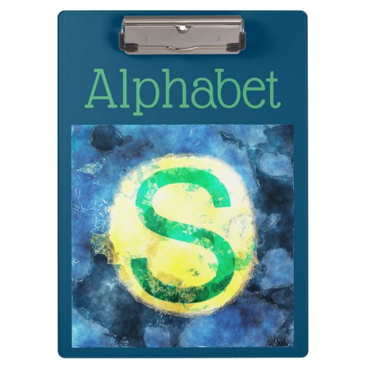 Alphabet Clipboard Klemmbrett (Vorderseite)