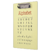 Alphabet Clipboard Klemmbrett (Links)