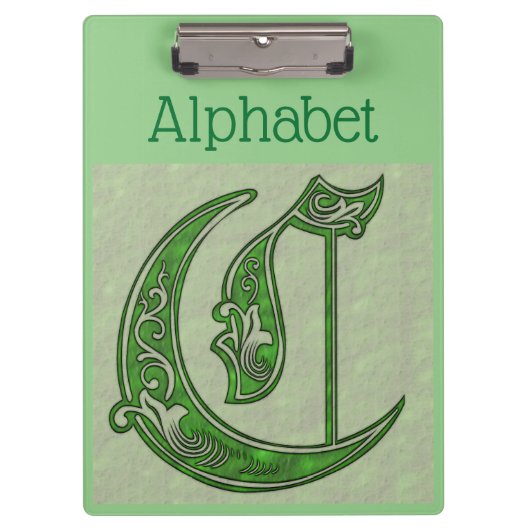 Alphabet Clipboard Klemmbrett (Vorderseite)