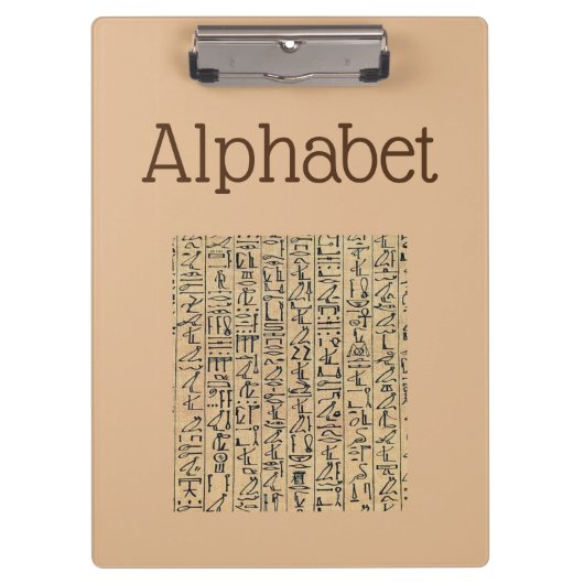 Alphabet Clipboard Klemmbrett (Vorderseite)