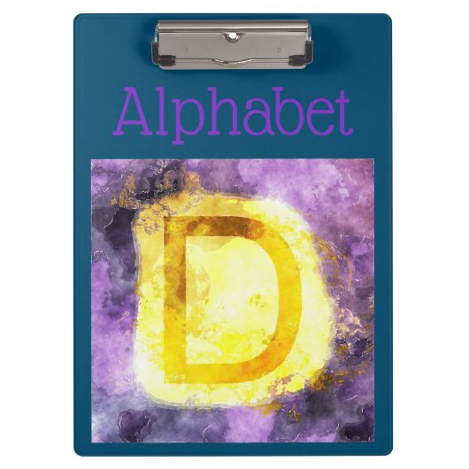 Alphabet Clipboard Klemmbrett (Vorderseite)