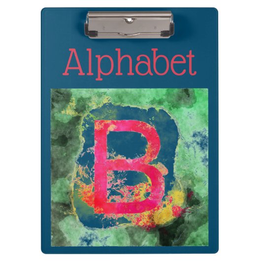 Alphabet Clipboard Klemmbrett (Vorderseite)