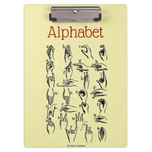 Alphabet Clipboard Klemmbrett (Vorderseite)