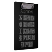 Alphabet Clipboard Klemmbrett (Rechts)