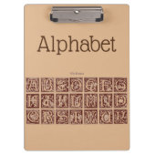 Alphabet Clipboard Klemmbrett (Vorderseite)