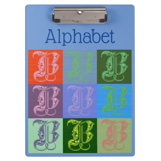 Alphabet Clipboard Klemmbrett (Vorderseite)