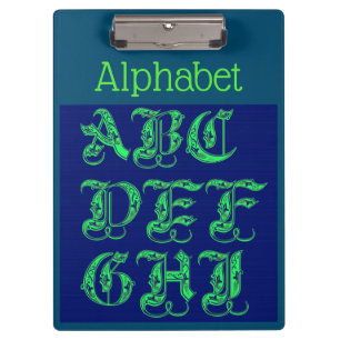 Alphabet Clipboard Klemmbrett