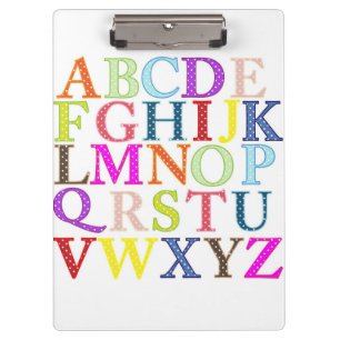 Alphabet Clipboard Klemmbrett