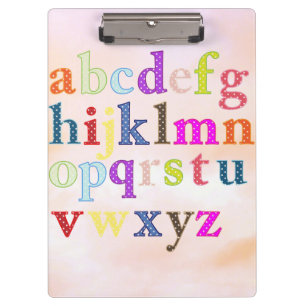 Alphabet Clipboard Klemmbrett