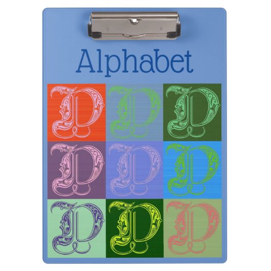 Alphabet Clipboard Klemmbrett (Vorderseite)