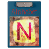 Alphabet Clipboard Klemmbrett (Vorderseite)