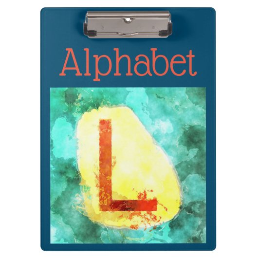 Alphabet Clipboard Klemmbrett (Vorderseite)