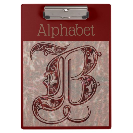 Alphabet Clipboard Klemmbrett (Vorderseite)