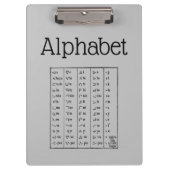 Alphabet Clipboard Klemmbrett (Vorderseite)