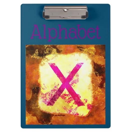 Alphabet Clipboard Klemmbrett (Vorderseite)