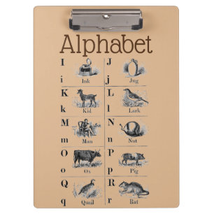 Alphabet Clipboard Klemmbrett