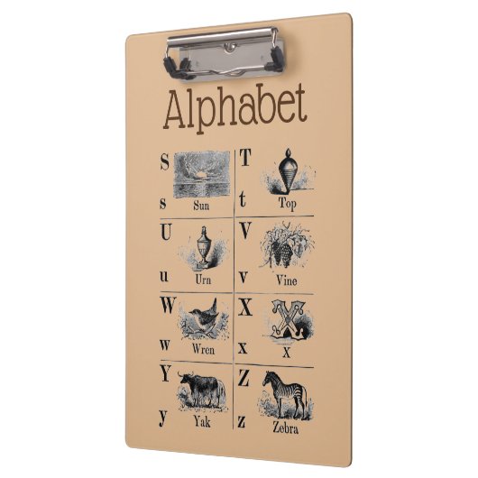 Alphabet Clipboard Klemmbrett (Links)