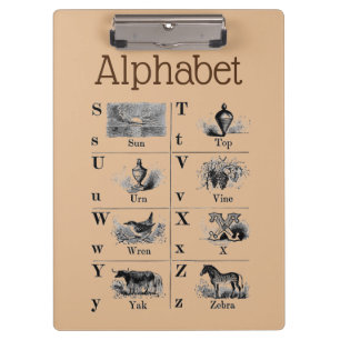 Alphabet Clipboard Klemmbrett