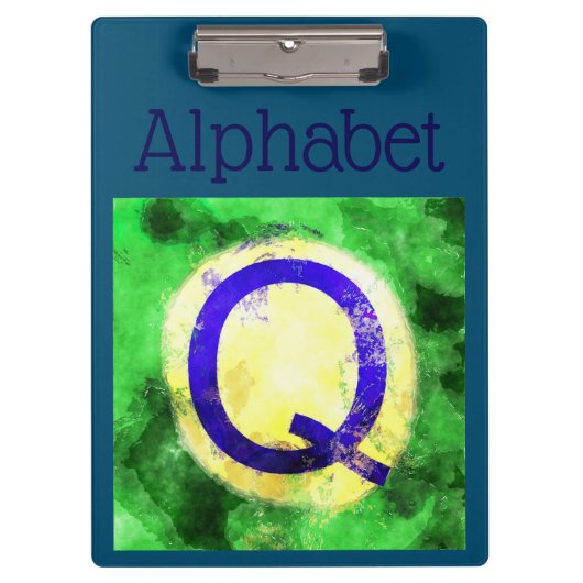 Alphabet Clipboard Klemmbrett (Vorderseite)