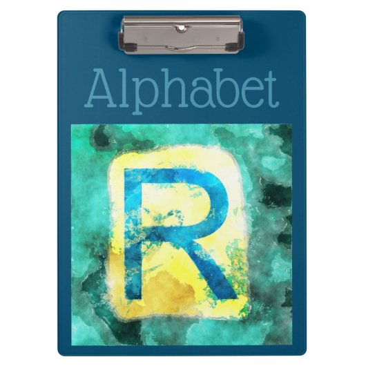 Alphabet Clipboard Klemmbrett (Vorderseite)