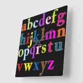 Alphabet Clock Quadratische Wanduhr (Winkel)