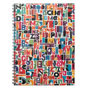 Alphabet Collage Notebook - Lebhaft und spielerisc Notizblock