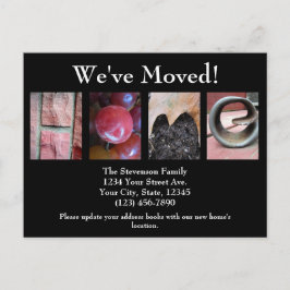 Alphabet Collage, ZUHAUSE Letter Word Art Moving Ankündigungspostkarte