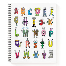 Alphabet Creatures Spiralnotebook