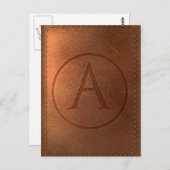 Alphabet cuir Buchstabe A Postkarte (Vorne/Hinten)