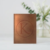Alphabet cuir lettre K Postkarte (Stehend Vorderseite)