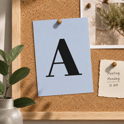 Alphabet Custom Letter | Modernes Minimalistisches Postkarte