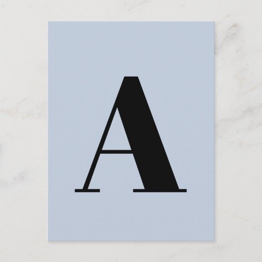 Alphabet Custom Letter | Modernes Minimalistisches Postkarte (Vorderseite)